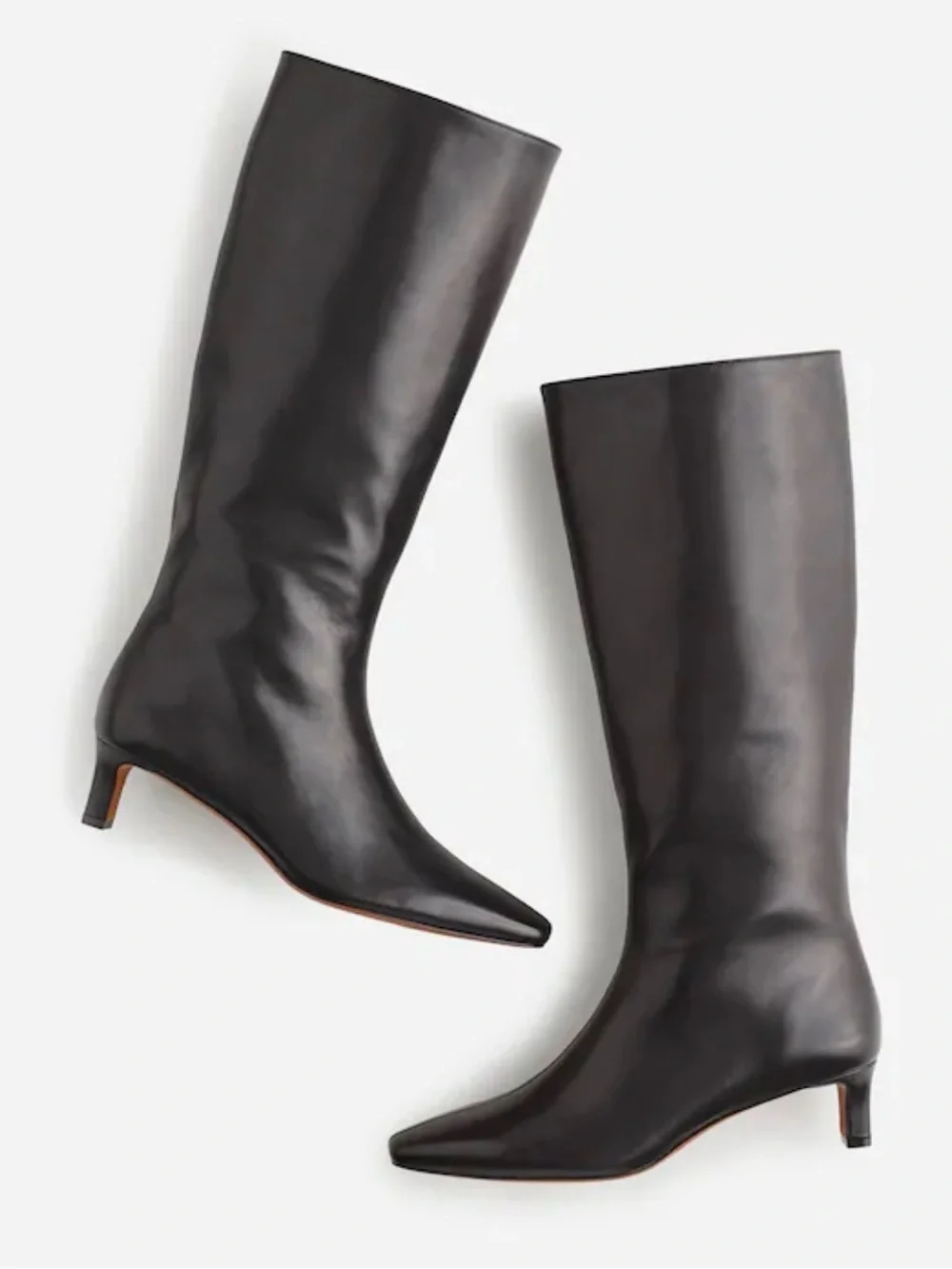 NWOT Madewell The Dimes Knee-High Boots Black Leather Size 8